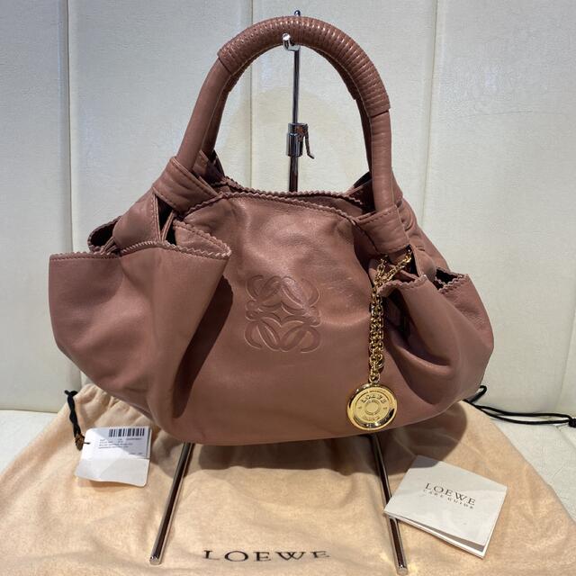 ロエベ LOEWE ハンドバッグ ナッパアイレ レザー ピンク×オレンジ レディース 送料無料 t18939a