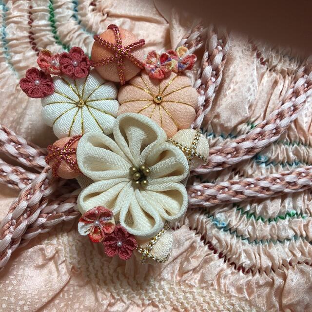 帯揚げピンク正絹・帯締め・帯飾りセット/成人式 卒業式 七五三 ✨帯✨正絹 プラチナ入 ピンク