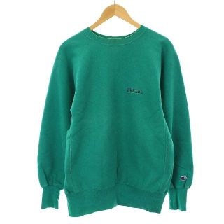 チャンピオン(Champion)のチャンピオン 90s USA製 トリコ刺繍タグ カレッジ スウェット L 緑(その他)