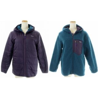 パタゴニア(patagonia)のパタゴニア 中綿ジャケット リバーシブル フード XL 紫 青(その他)