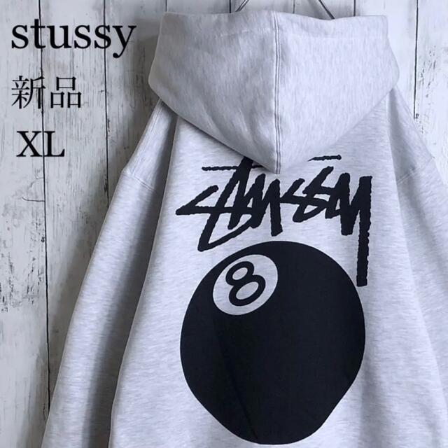 USA製】stussy ステューシー 両面プリント ビッグロゴ パーカー-