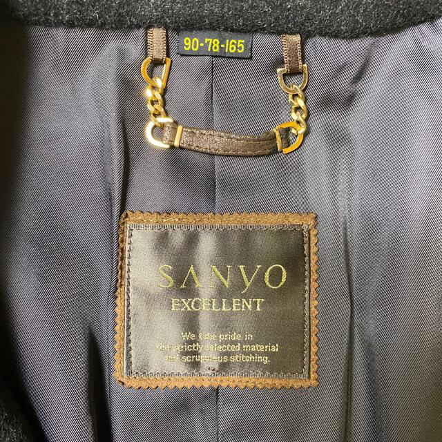 極美品 カシミヤ100% SANYO EXCELLENT ロングコート ブラック