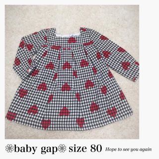 ベビーギャップ(babyGAP)の新作♡新品❁size 80♡ギンガムチェック柄ワンピ❁baby gap(ワンピース)