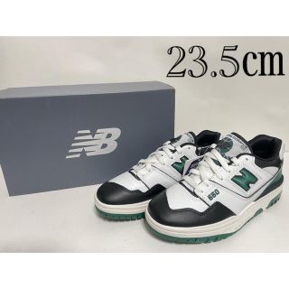 ニューバランス(New Balance)の【新品】23.5㎝　ニューバランス BB550LE1  ホワイト/グリーン(スニーカー)