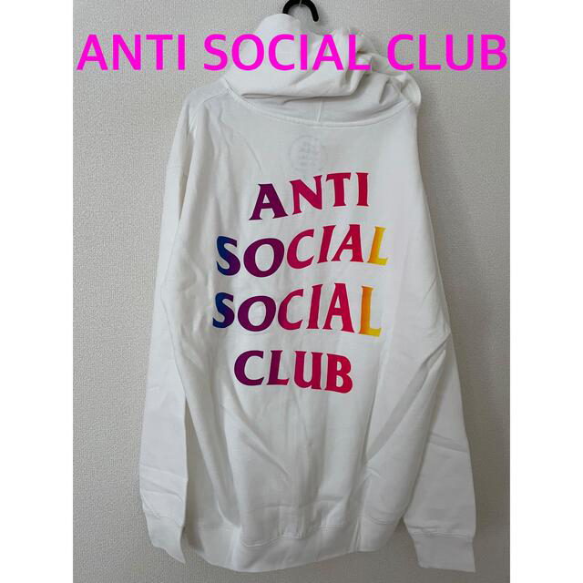 ANTI SOCIAL SOCIAL CLUB(アンチソーシャルソーシャルクラブ)のANTI SOCIAL CLUB カラフルロゴ　フーディ パーカー　新品　Ｌ メンズのトップス(パーカー)の商品写真