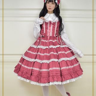 Maison de Petite Rubanジャンパースカート 黒×白