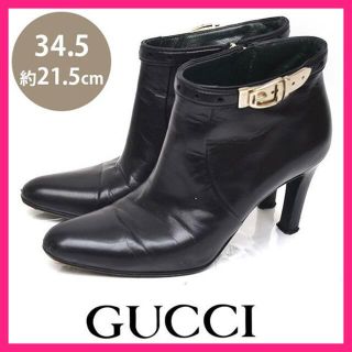 グッチ(Gucci)のグッチ ベルトデザイン ショートブーツ 34.5C(約21.5cm)4400→(ブーツ)