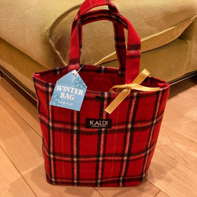 KALDI(カルディ)のカルディ　ウィンターバッグ（レッド）KALDI  レディースのバッグ(トートバッグ)の商品写真