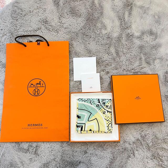 【新品未使用】エルメス hermes シルク　スカーフ カレ45