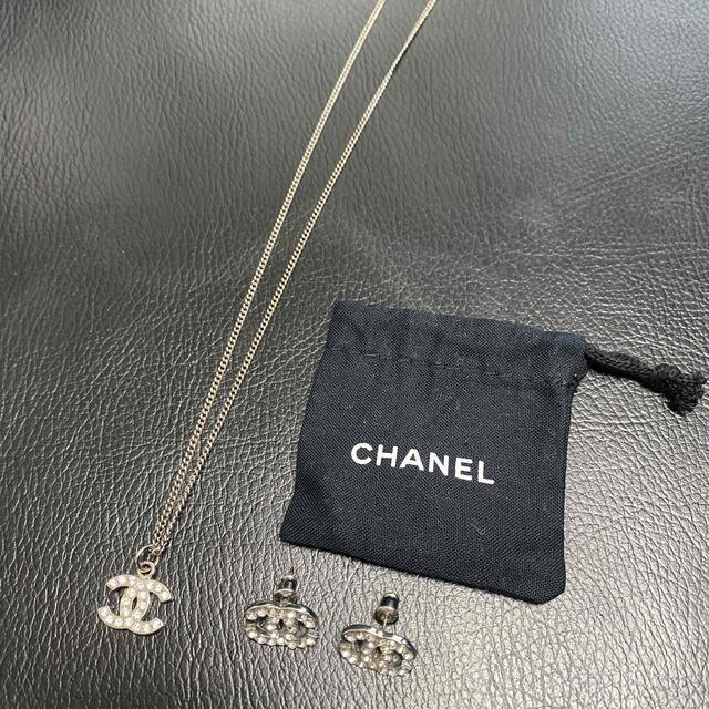 CHANELネックレス＆ピアスセットアクセサリー