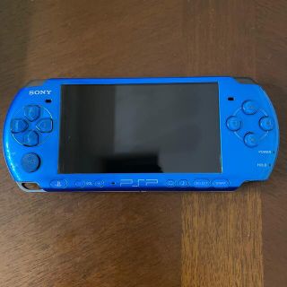 プレイステーションポータブル(PlayStation Portable)のPSP 3000 blue ケース•ソフト付き(携帯用ゲーム機本体)