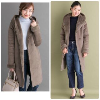 試着のみ超美品‼URBAN RESEARCH ROSSO☆フェイクムートンコート