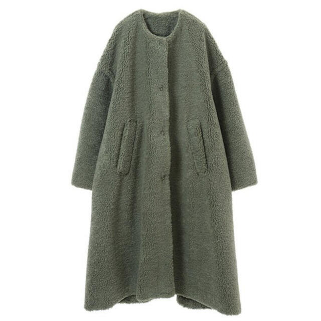 【最終値下げ】CLANE  FLARE FUR COATmint