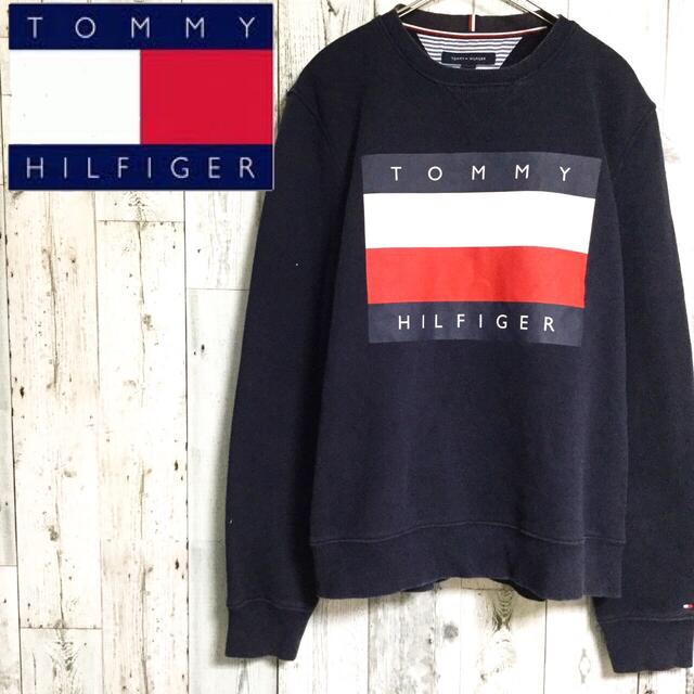 TOMMY HILFIGER(トミーヒルフィガー)の激レア　トミーヒルフィガー　デカロゴ　スウェット トレーナー　アメカジ メンズのトップス(スウェット)の商品写真