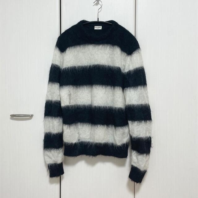 Saint Laurent(サンローラン)のSAINT LAURENT PARIS 18AW ボーダー モヘア ニット メンズのトップス(ニット/セーター)の商品写真