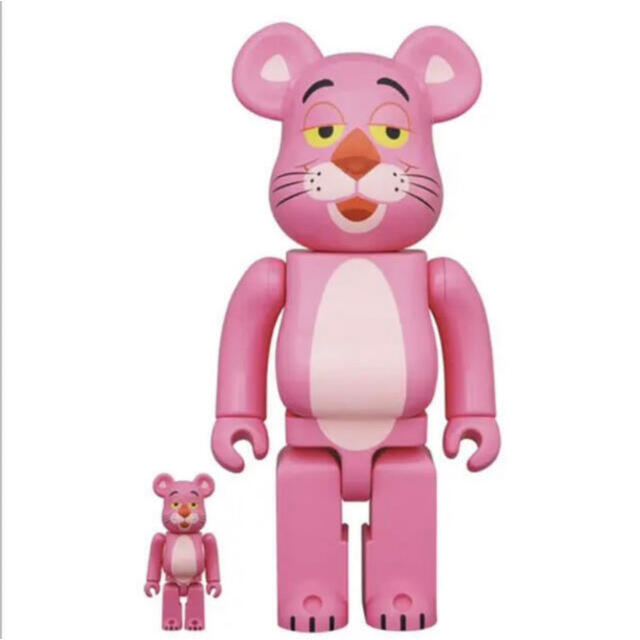 MEDICOM TOY(メディコムトイ)のBE@RBRICK PINK PANTHER 100％ & 400％ ハンドメイドのおもちゃ(フィギュア)の商品写真