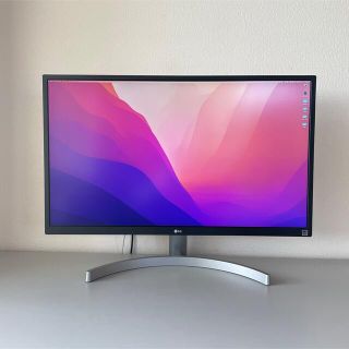 エルジーエレクトロニクス(LG Electronics)の【美品】LG 27UL500-W 4kモニター IPS 非光沢(ディスプレイ)