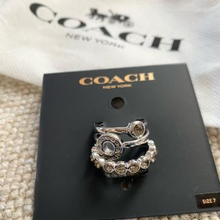 コーチ(COACH)のCOACH コーチ 3連 リング 指輪 シルバー おまけ ほぼ新品 クリスマス(リング(指輪))