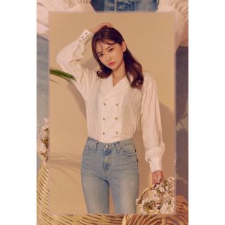 ザラ(ZARA)のchuu⭐︎ダブルブラウステリテリ着用宮脇咲良着用こじはる着用IZ*ONE着用(シャツ/ブラウス(長袖/七分))