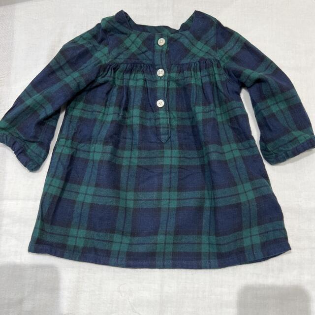 MUJI (無印良品)(ムジルシリョウヒン)の無印　ワンピース　80cm キッズ/ベビー/マタニティのベビー服(~85cm)(ワンピース)の商品写真