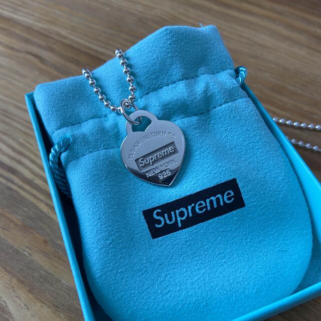 Supreme Tiffany Heart Tag Pendant