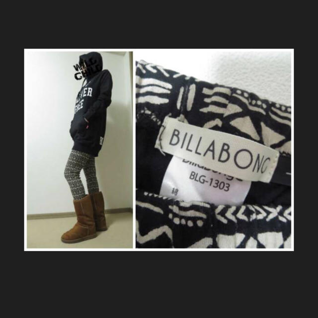 billabong(ビラボン)の新品 ビラボン レディース レギンス トレンカ スパッツ パンツ 黒 M レディースのレッグウェア(レギンス/スパッツ)の商品写真