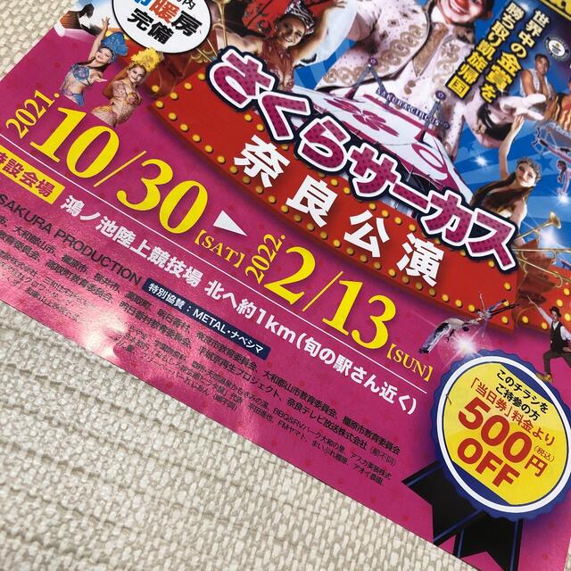 さくらサーカス 奈良公演 特別割引チケット 5枚の通販 by haru's shop｜ラクマ