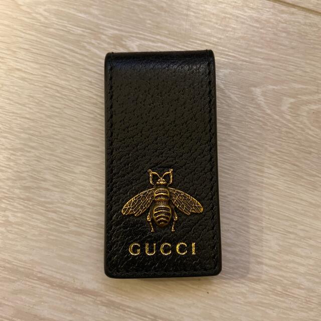 即納・送料無料 30706 GUCCI 黒 マネークリップ グッチ MADEINITALY - 小物