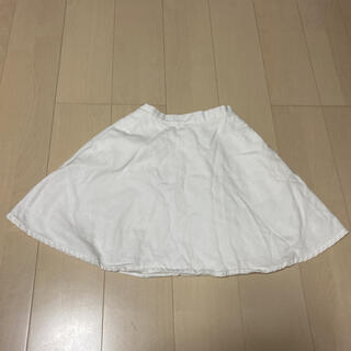 ブラウニー(BROWNY)のホワイトデニムスカート(ひざ丈スカート)