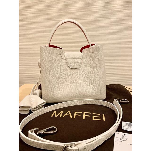 美品】MAFFEI マッフェイ ショルダー ハンドバッグ 2way タグ付き