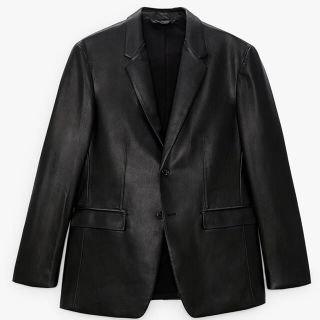 ザラ(ZARA)のZARA フェイクレザー テーラードジャケット(テーラードジャケット)