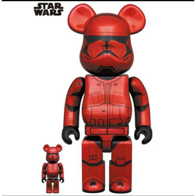 MEDICOM TOY(メディコムトイ)のBE@RBRICK SITH TROOPER CHROME 100％&400％  ハンドメイドのおもちゃ(フィギュア)の商品写真