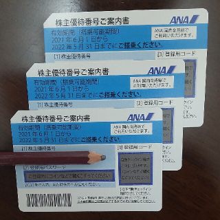 エーエヌエー(ゼンニッポンクウユ)(ANA(全日本空輸))のANA　株主優待券　3枚セット(その他)