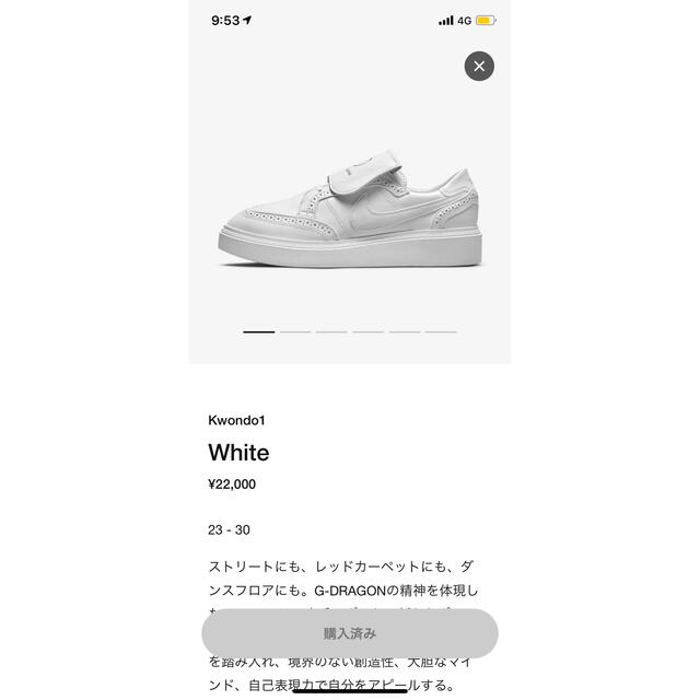 PEACEMINUSONE x Nike Kwondo 1 White 28.0 1