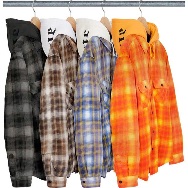 Supreme - supreme Hooded Flannel Zip Up Shirt Sの通販 by らいあー ...