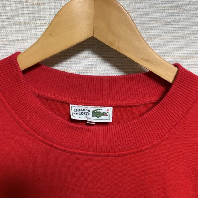 LACOSTE(ラコステ)のLACOSTE【ラコステ】刺繍 ロゴ スウェット レッド レディースのトップス(トレーナー/スウェット)の商品写真