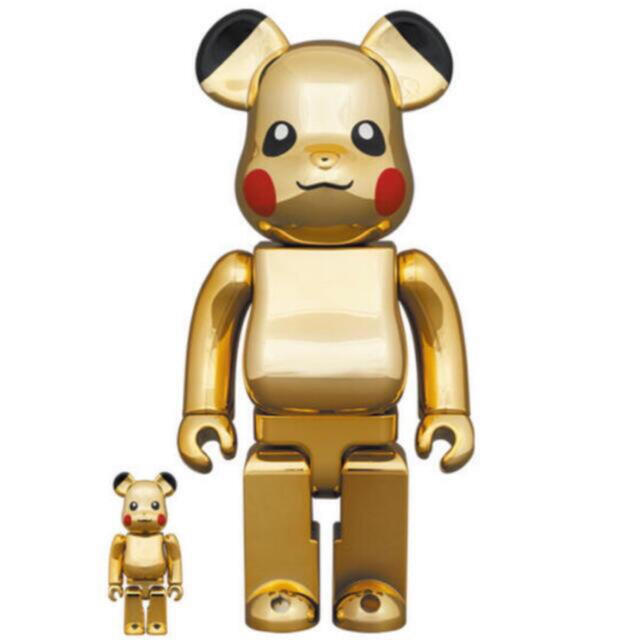 BE@RBRICK ピカチュウ GOLD CHROME 100％ & 400％