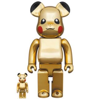 メディコムトイ(MEDICOM TOY)のBE@RBRICK ピカチュウ GOLD CHROME 100％ & 400％(キャラクターグッズ)