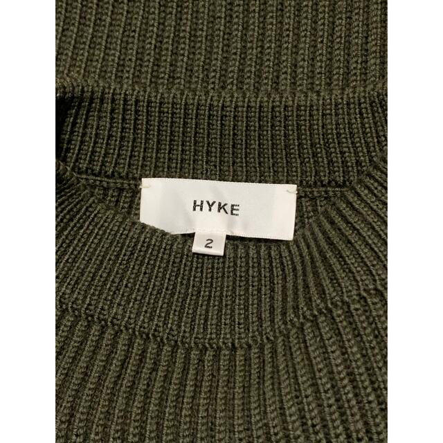 HYKE RIB BOTTLENECK KNIT リブ ボトルネック ニット 3