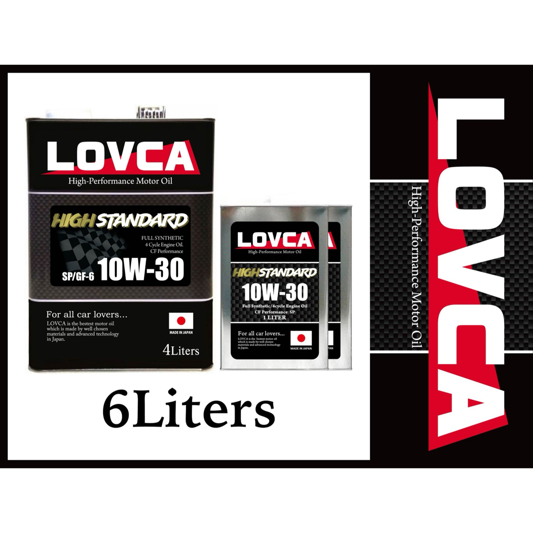 ★送料無料★ LOVCA HIGH-STNDARD 10W-30 6L 日本製ラブカ