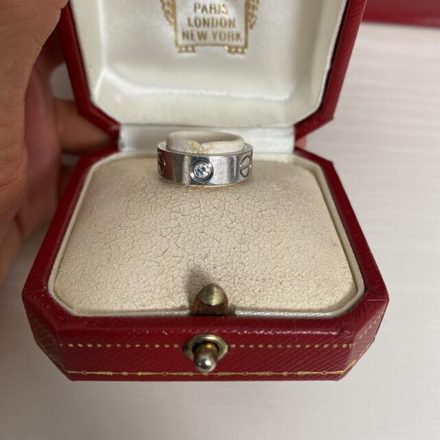 Cartier(カルティエ)のカルティエ　ラブリング　ホワイトゴールド　ハーフダイヤ レディースのアクセサリー(リング(指輪))の商品写真