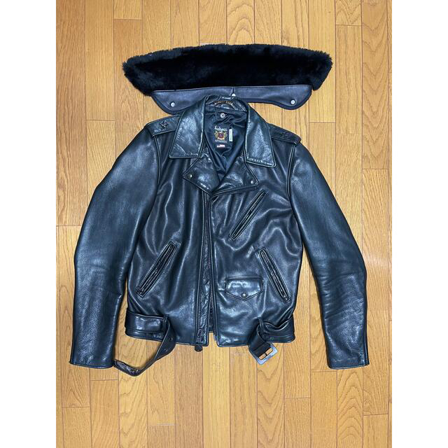 schott 613ustワンスターワントーン ボア付 サイズ38 【高価値】 19240円 schott 613UST ワンスター ダブルライダース 38
