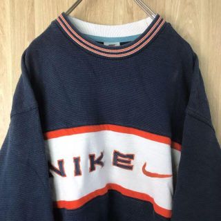 ナイキ(NIKE)のmaa様専用ナイキNIKE☆90s 白タグ刺繍ビッグロゴ薄手スウェットカットソー(スウェット)