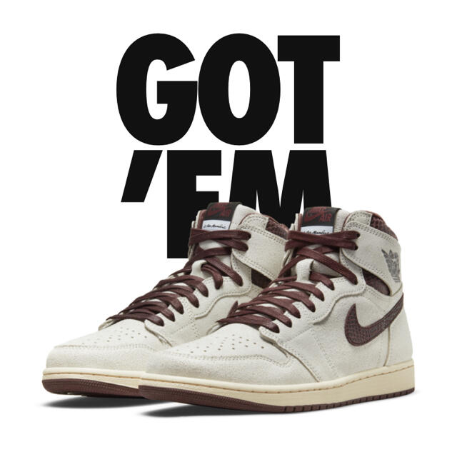 スニーカーnike air jordan 1 ア マ マニエール us10.5 28.5