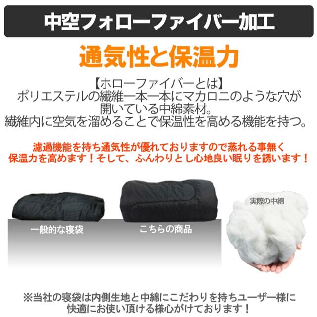 人気 迷彩柄 新品 枕付き 寝袋 シュラフ フルスペック 封筒型 -15℃ 登山