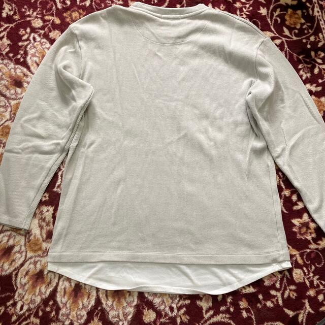 長袖 メンズ  サイズLL 重ね着風 メンズのトップス(Tシャツ/カットソー(七分/長袖))の商品写真