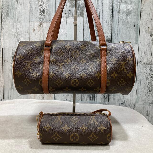 LOUIS VUITTON パピヨン モノグラム バッグ ルイヴィトン ポーチ付-