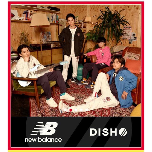 New Balance(ニューバランス)の【メンバー直筆デザイン、サイン】DISH//×ニューバランス Tシャツ Mサイズ エンタメ/ホビーのタレントグッズ(ミュージシャン)の商品写真