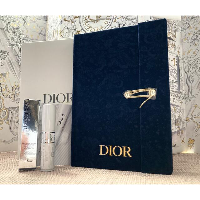 Dior(ディオール)の【新品未使用】Dior ディオール  ノベルティ手帳型ノート& マスカラベース エンタメ/ホビーのコレクション(ノベルティグッズ)の商品写真