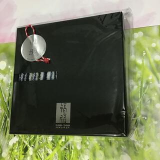 縞々KOKURAORI ハーフタオルハンカチ　藍彩×緑彩　新品(ハンカチ/ポケットチーフ)